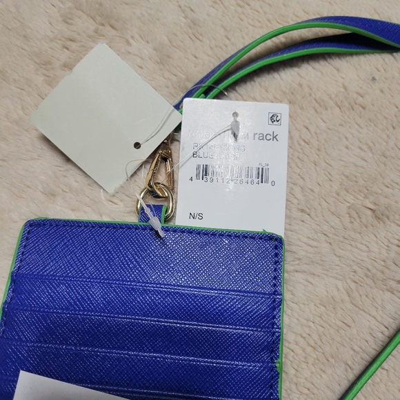 Wristlet Wallet ID Card Holder Clutch, removeable strap, Blue - Picture 4 of 6